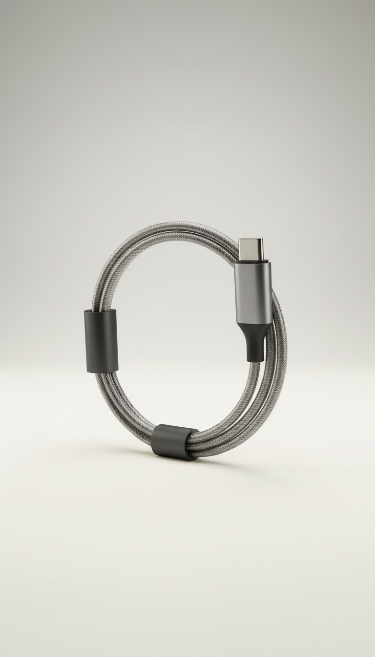 Cable USB-C aluminio cepillado