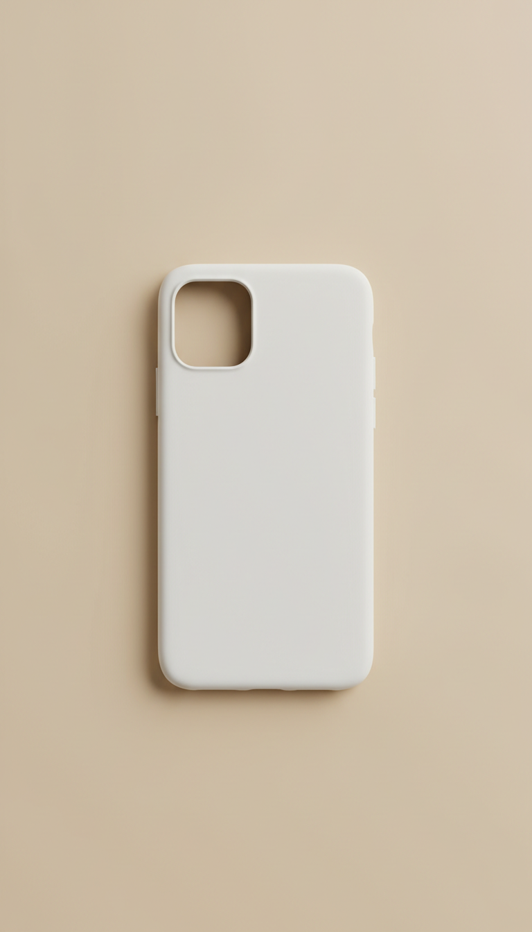 Funda minimalista silicona blanco ártico
